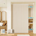 rideau plissé porte tissu oxford polyester épais beige clair moderne isolation imperméable anti huile