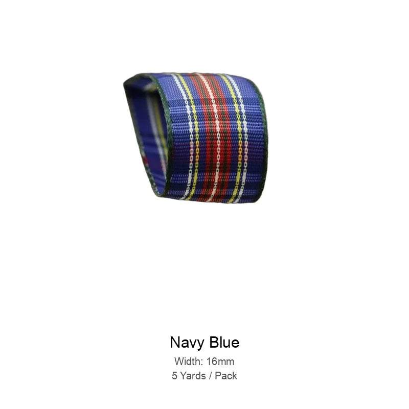 rubans polyester multicolores rayures diagonales traditionnel opaques yards large 16mm