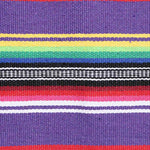 nappe mexicaine serape violet rayures ethnique couverture table mariage festivités