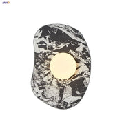 lampe chevet applique murale pierre naturelle moderne veines apparentes lumière douce