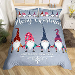 Chambre décorée pour Noël avec housse de couette scandinave