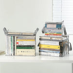organisateur livres transparent noir poignées amovibles moderne pratique sac livres étudiant classe rangement ménage