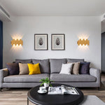 applique murale moderne or noir ondulée éclairage led chambre salon contemporain fixée mur