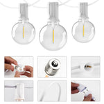 guirlande lumineuse extérieure led blanche imperméable 220v 15m 30m 50led vintage décoextérieur