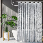 rideau douche transparent moderne grains taille 170cm 180cm aimants