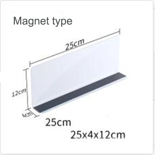 séparateurs étagères magnétiques transparents plastique pvc réutilisables modernes pièces salon respectueux environnement