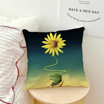 taie d'oreiller pop art salvador dali déformée motif contemporain coussin décoratif noir beige gris