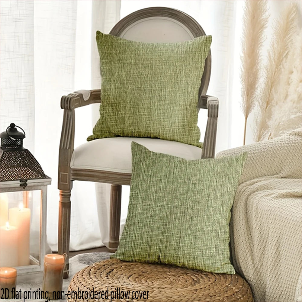 housses coussin vert clair tissage moderne 40x40cm 45x45cm 50x50cm 60x60cm decoration chambre canape polyester