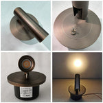 lampe murale moderne bronze lisse éclairage chambre étude interrupteur rotatif led 249lm 90260v