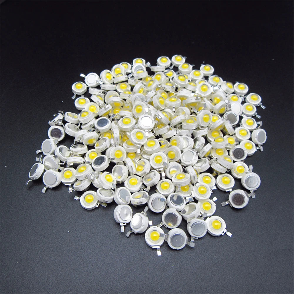 Diodes led blanc jaune 1w 3w clips métalliques haute luminosité projecteurs downlight bricolage