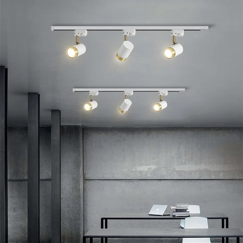 spots led gu10 réglables moderne noir doré brillantsintérieur chambre salon