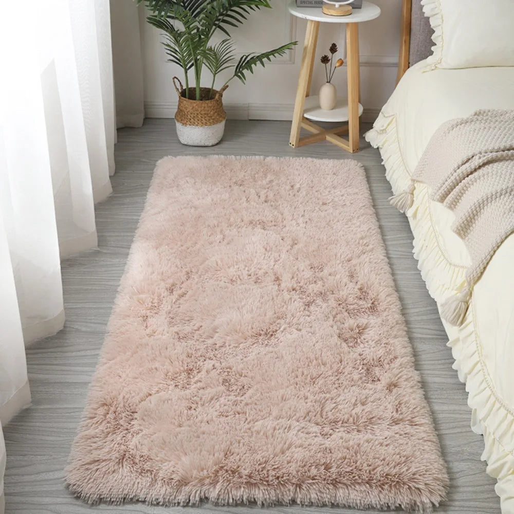 tapis acrylique rose clair blanc gris moderne doux 40x60cm 50x80cm 40x120cm