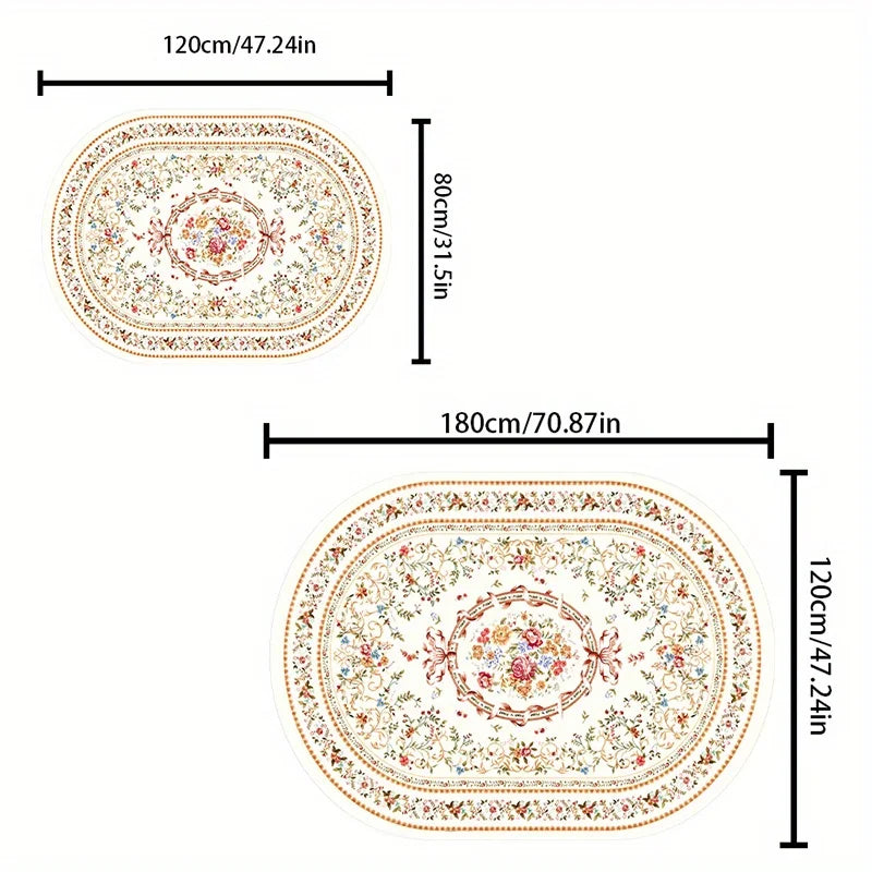 tapis floral traditionnel imperméable salon chambre coucher doormat extérieur