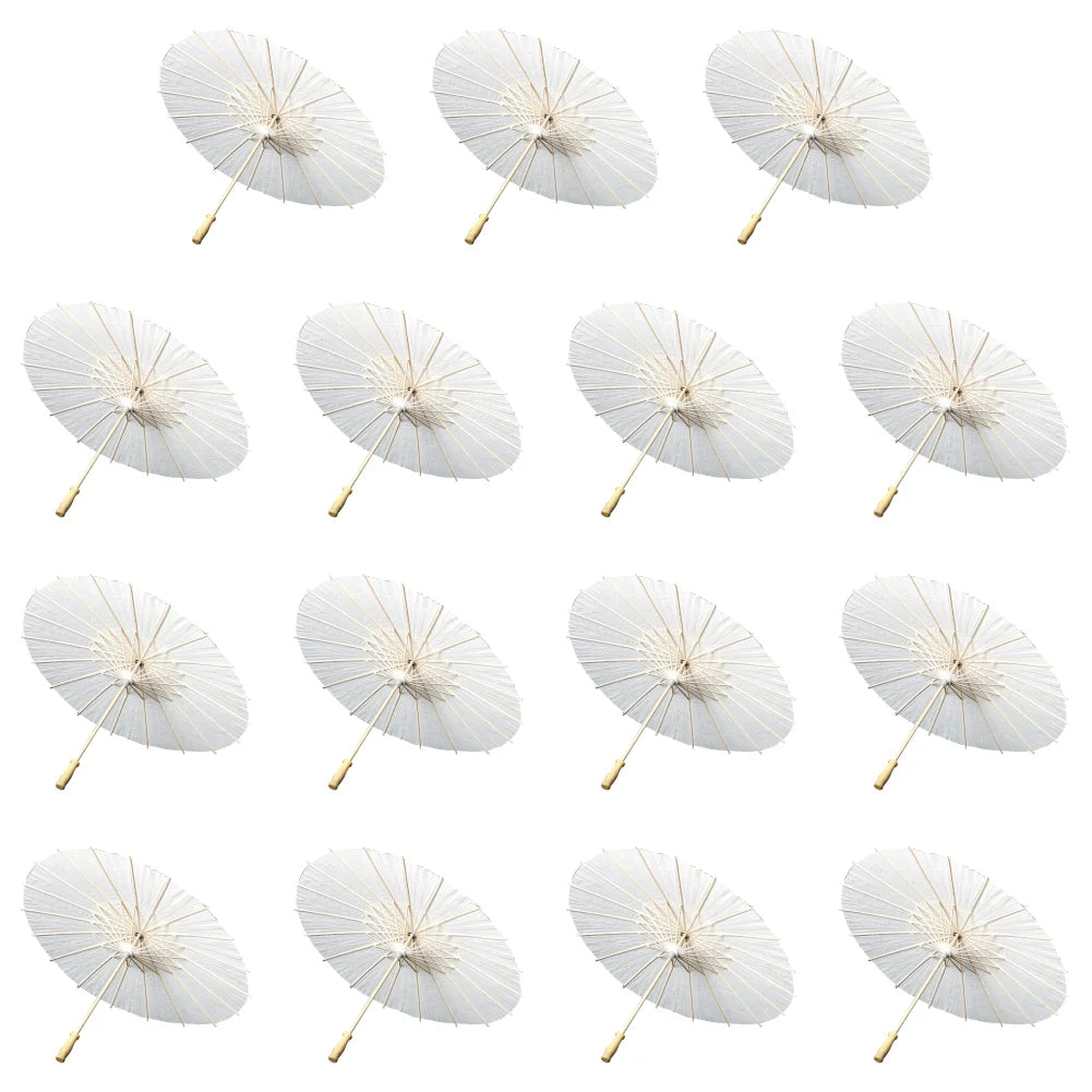 parapluie traditionnel blanc sans motif opacité vintage poignée bois résistant soleil