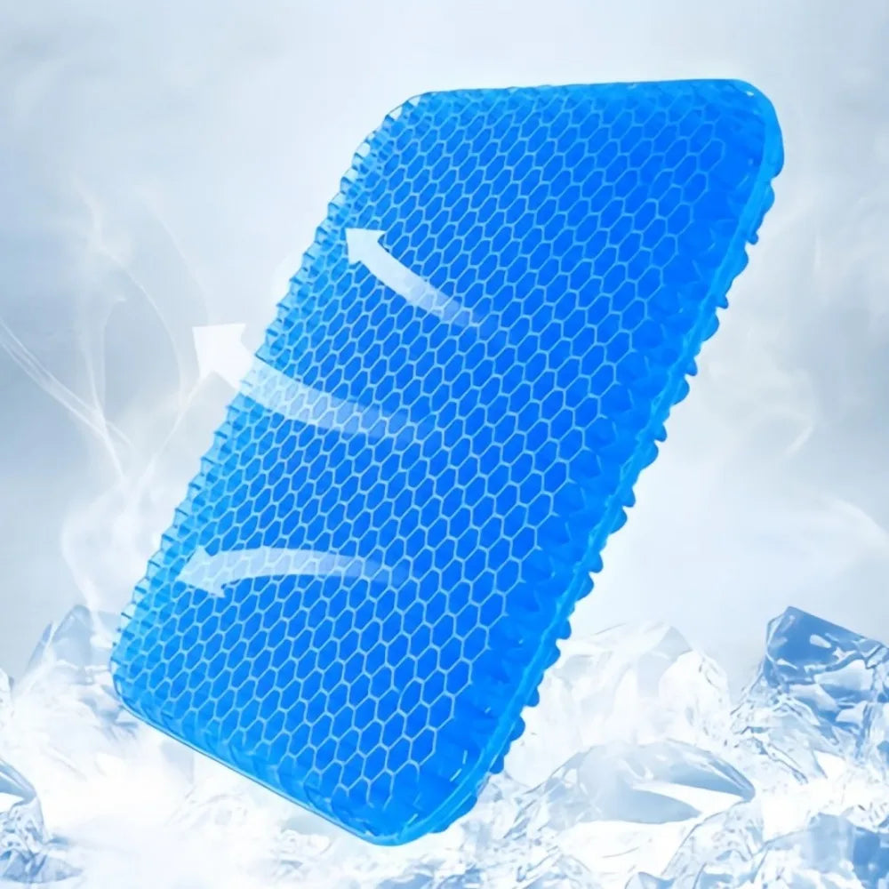coussin siège silicone bleu motif hexagonal moderne respirant protection lombaire soulagement pression