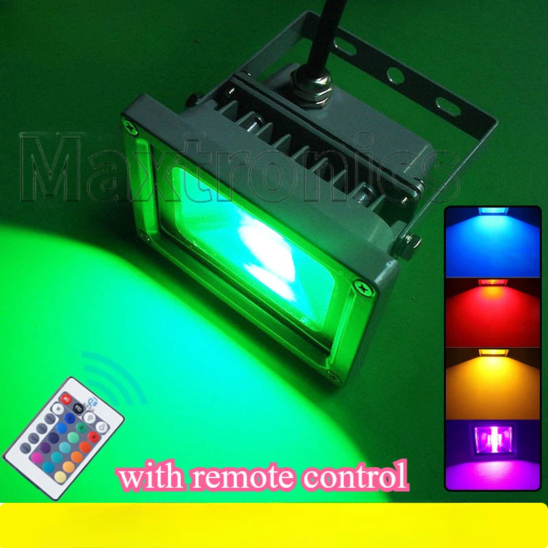 projecteur led argenté moderne 10w 20w 30w blanc chaud rgb étanche aluminium