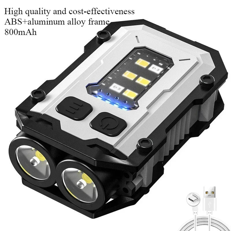 lampe torche rechargeable 10w led super lumineuse noir moderne 1000lm abs