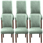 housse chaise velours motif feuilles extensible élastique fauteuil salle manger moderne