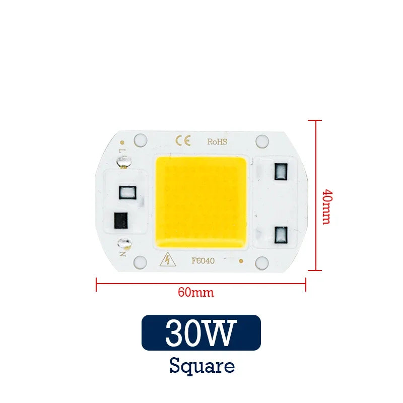 ampoule led chip 10w 20w 30w 50w cold warm white ic intelligent diy éclairageextérieur
