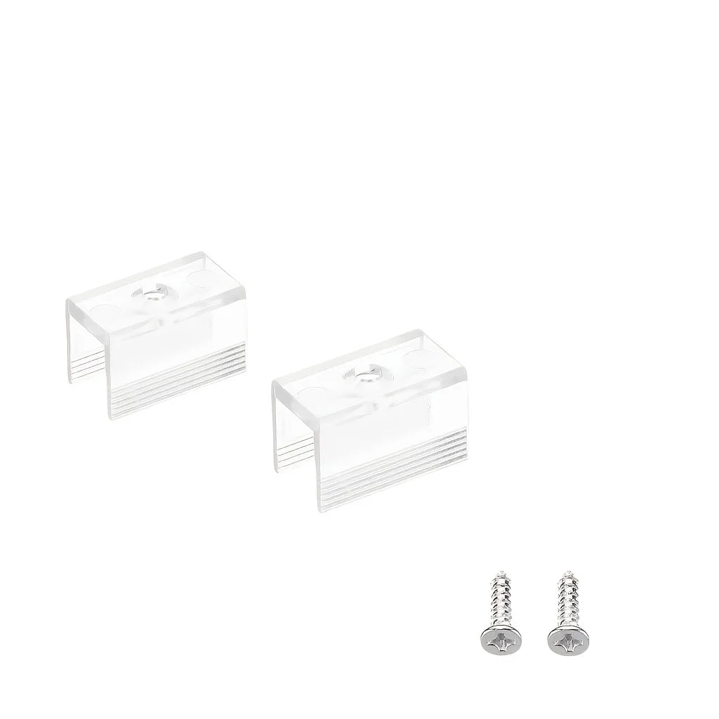 clips fixation ruban led transparent moderne 8x16mm 6x12mm vis pack 100pcs