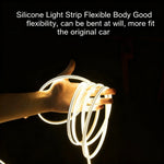 ruban lumineux flexible adhésif blanc moderne coffre arrière voiture led ambiance éclairage intérieur auto