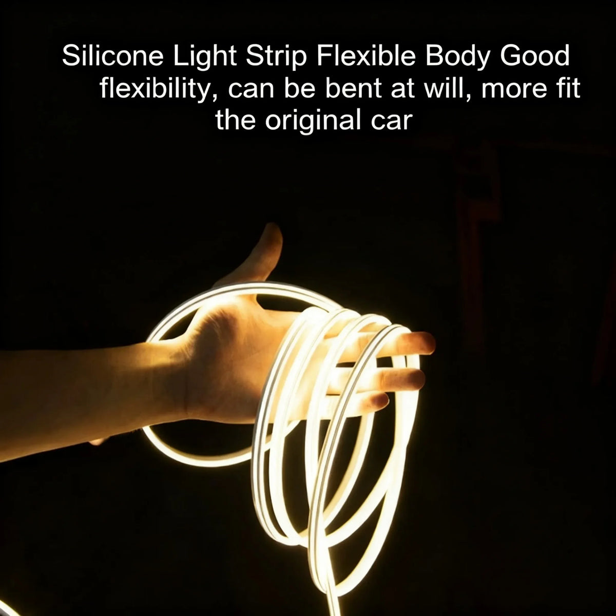 ruban lumineux flexible adhésif blanc moderne coffre arrière voiture led ambiance éclairage intérieur auto