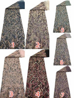 tissu polyester dentelle floral élégant noir doré rose violet translucide soirée mariage