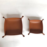 plateau rangement pliable simili cuir clés bijoux accessoires moderne