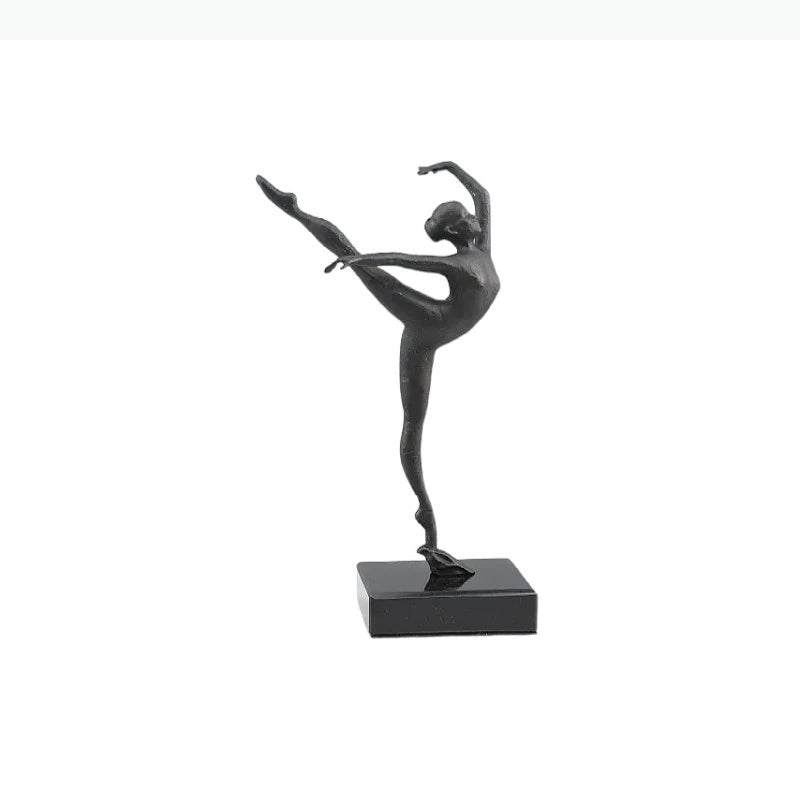 statuette ballerine moderne noire texturée socle deux livres fashion