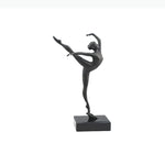 statuette ballerine moderne noire texturée socle deux livres fashion