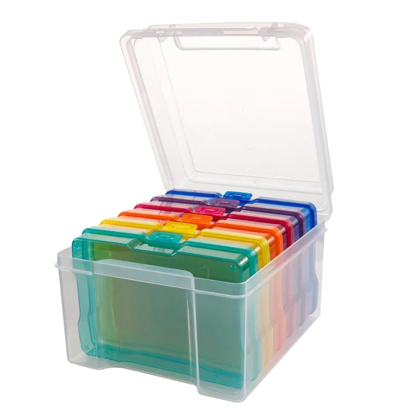 boîtes rangement photos transparentes couleurs modernes pratique rechargeable organisation efficace attrayante décoration intérieure