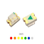 diodes led 0805 blanc vert jaune rouge orange bleu gris électronique opaques