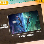 sticker anime ghost shell waterproof réutilisable moderne graphique carte crédit pièces