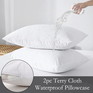 protège oreiller blanc moderne zip imperméable polyester respectueux environnement 20x26in 20x30in 20x36in 20x40in