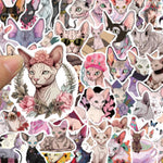 stickers animaux chatons fleurs dessin animé différents coloris opaques adhésifs maison téléphone vinyl