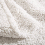 housse coussin dos blanc texture bouclée nordique décoration maison voiture fixations