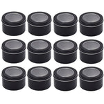 boîtes rondes métal or noir argent contemporaines rangement cosmétiques skincare organiser travel tins cream