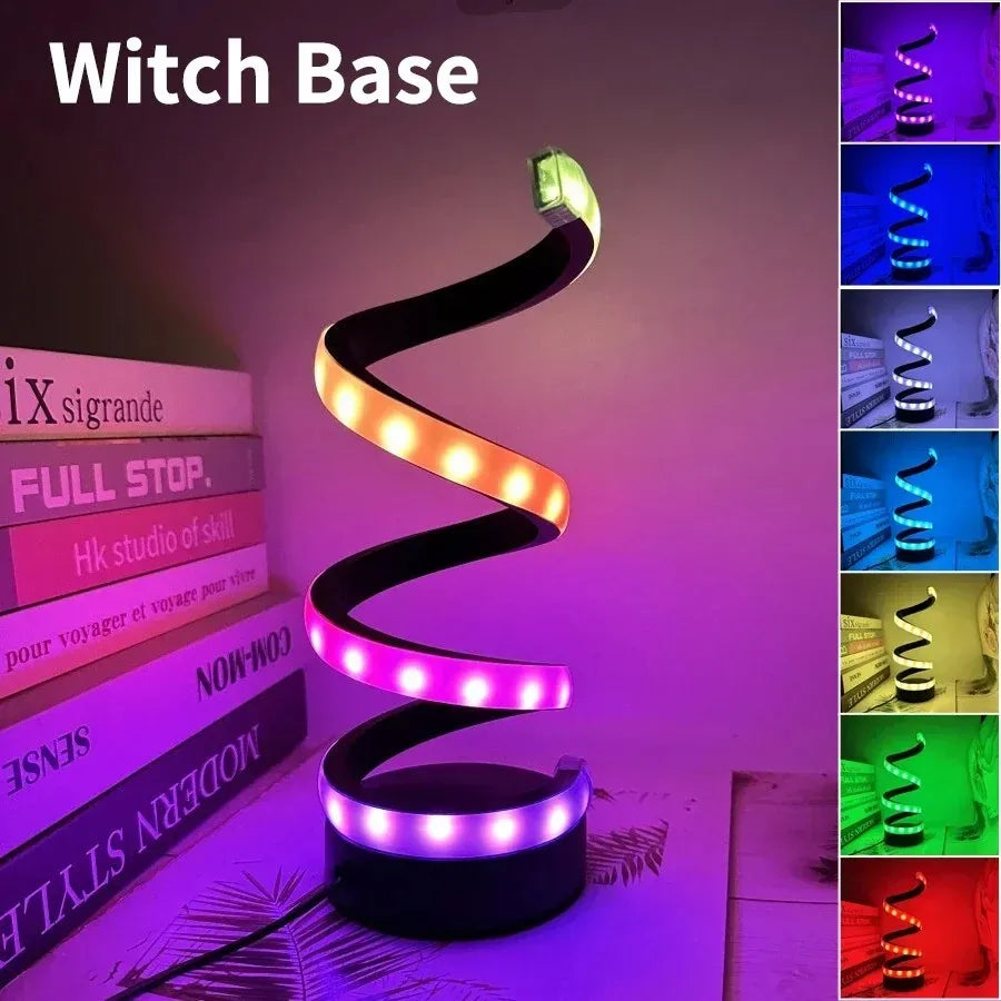 lampe table moderne couleurs dimmable noir blanc fluide contemporain minimaliste chambre coucher