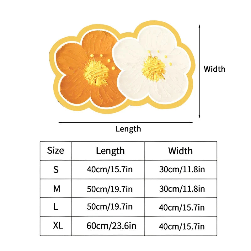 tapis sol cuisine motif fleurs décoratif moderne absorbant antidérapant maison appartement