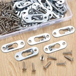 clips fixation cadres photo argenté moderne vis montage images tableaux miroirs accessoires echangementversible collectionnement