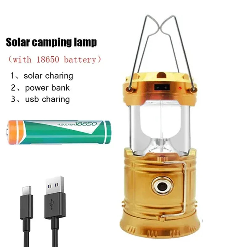 lanterne pliable rechargeable led solar portable étanche ip65 noir moderne camping survivalurgence