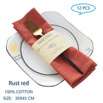 lot 12 serviettes table coton uni cuisine salle manger