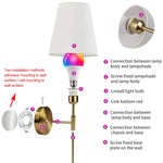 lampe murale moderne or blanc rechargeable rgb vis minimaliste led abatjour