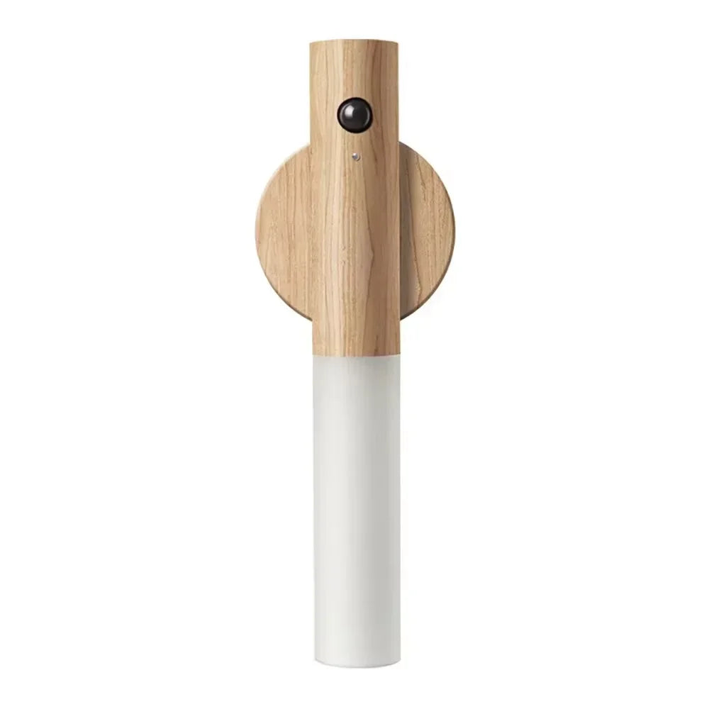 lampe chevet bois moderne minimaliste interrupteur tactile recharge usb led blanc