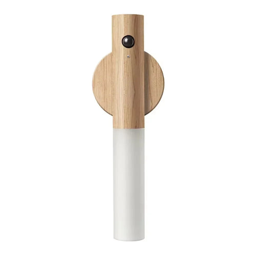 lampe chevet bois moderne minimaliste interrupteur tactile recharge usb led blanc