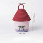 panier crocheté multifonction bleu rouge rose vert bébé chambre enfantDecorationStorageOrganizer