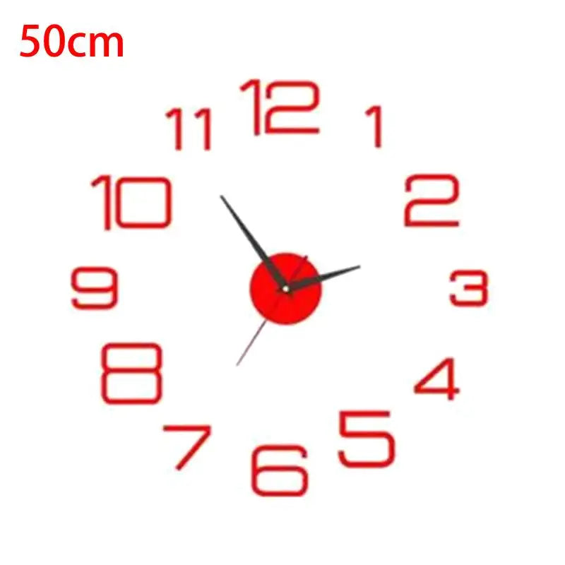 horloge murale moderne noir doré numéros blancs 40cm 50cm opaque sans cadre