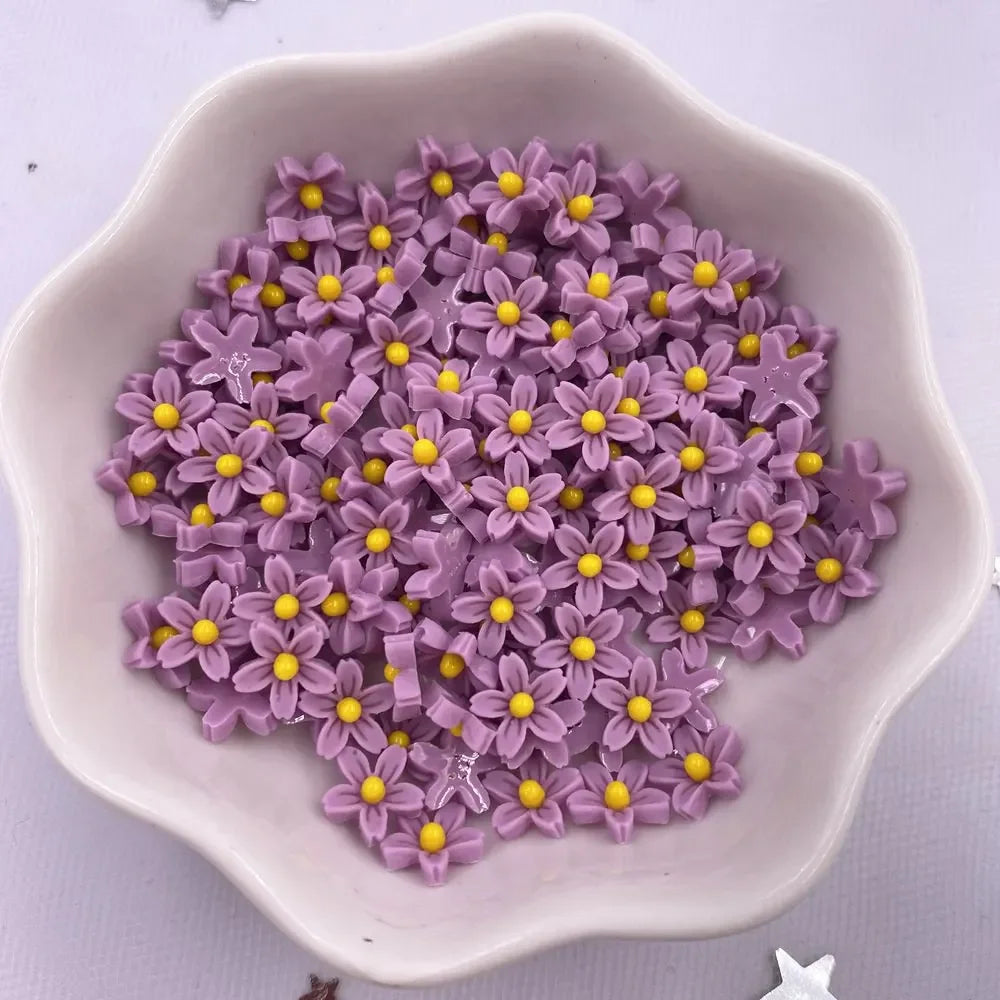 pierres précieuses artificielles multicolores fleurs miniatures résine décoratives 8mm occasionnelles anniversaires mariages fêtesscrição nail