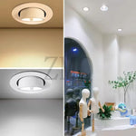 Spot LED Downlight 10W 20W 30W 40W Blanc Grille Refroidissement Moderne Clips Fixation