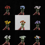 bouquet fleurs artificielles jaune blanc rose bleu violet moderne décoration intérieure table maison cadeau